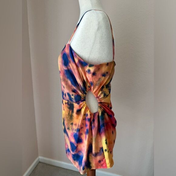 Rokh silky cut out top with spaghett  straps for tent the runway. sz42 us 10 - Picture 5 of 9